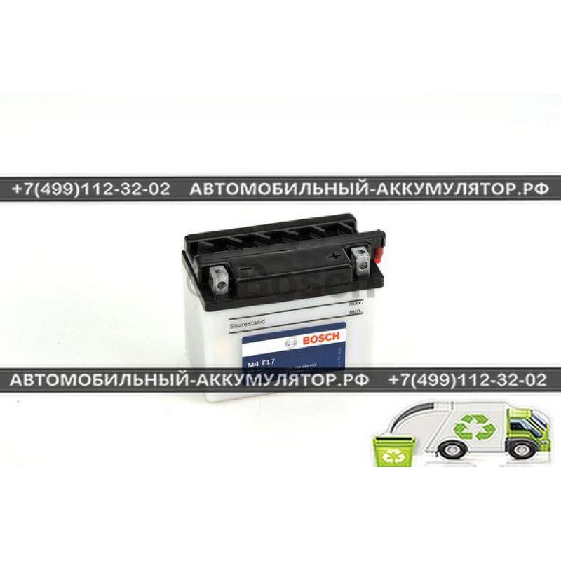 АККУМУЛЯТОР BOSCH МОТО M4 F17  0092M4F170 4Ач (A/h)-504011002 / YB4L-B