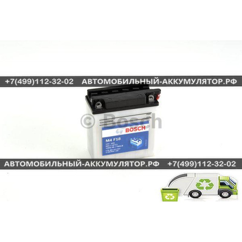 АККУМУЛЯТОР BOSCH МОТО M4 F18  0092M4F180 5Ач (A/h) - 505012003 / YB5L-B   