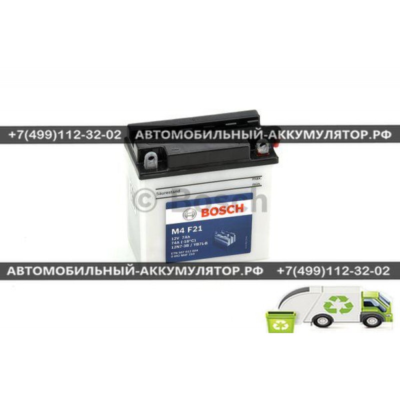 Аккумулятор BOSCH MOBA M4 F21 0092M4F210 7 Ач (A/h) - 507012004