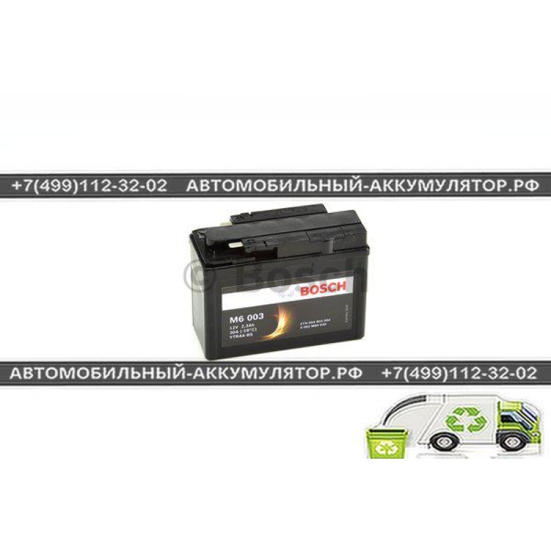 Аккумулятор BOSCH MOBA M6 003 0092M60030 3 Ач (A/h) - 503903004
