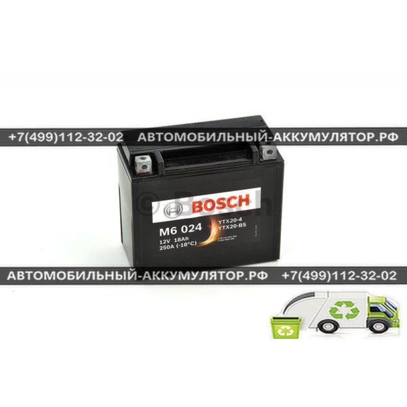 Аккумулятор BOSCH M6 024 MOBA 0092M60240 18 Ач (A/h)