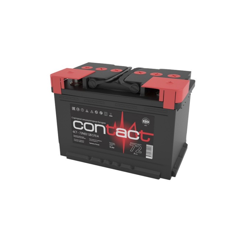 Аккумулятор CONTACT 6CT - 72 N (1)  ёмкость 72 Ач пусковой ток 570А