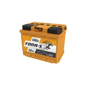 Аккумулятор FORA-S 6СТ-60L(0)  ёмкость 60 Ач пусковой ток 500А