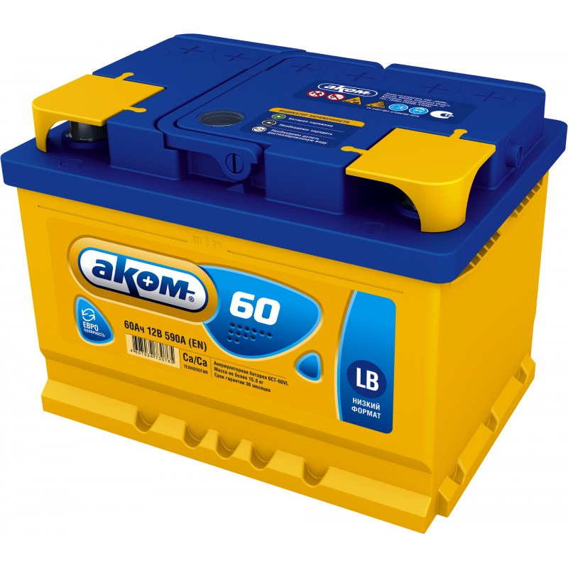 Аккумулятор АКОМ 6CT-60.0 обратная полярность-AM6001 LB